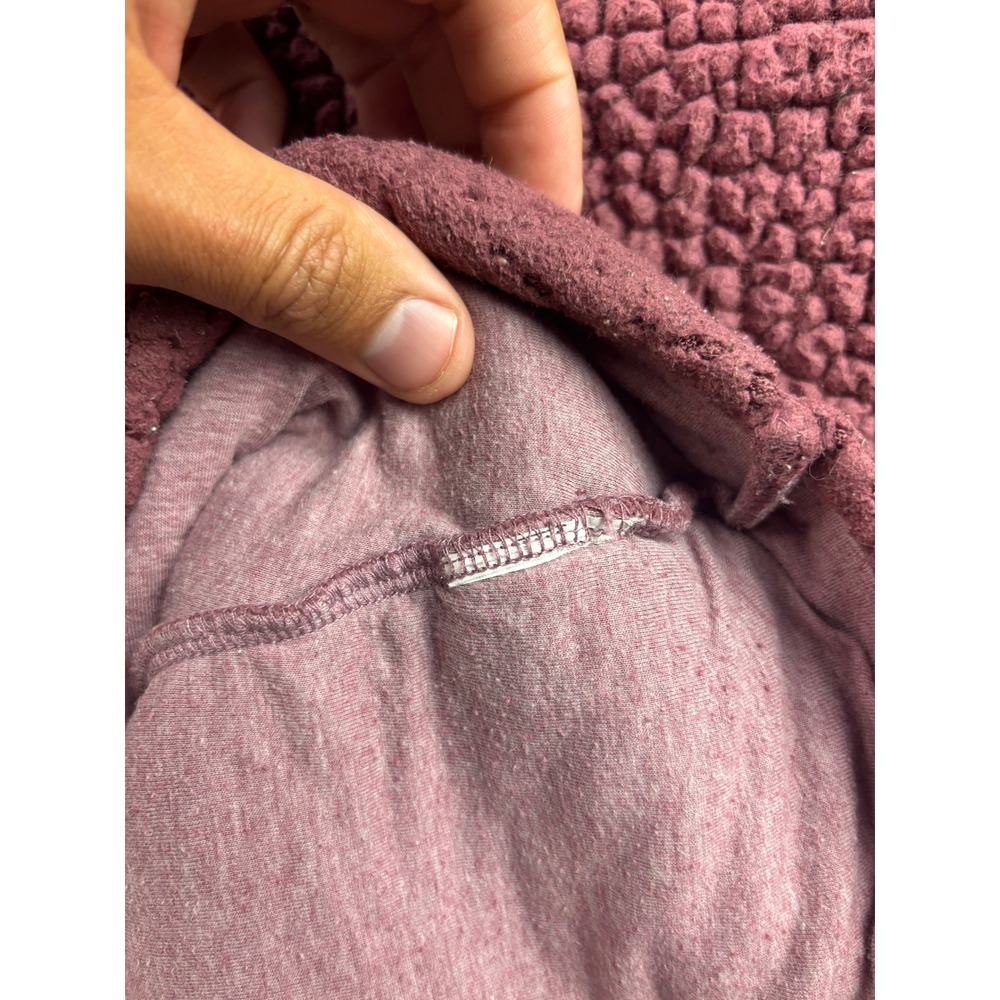 prAna Sherpa Fleece Pullover Hoodie Womens Size M Pink Half Zip Kangaroo Pocket - Picture 7 of 8
